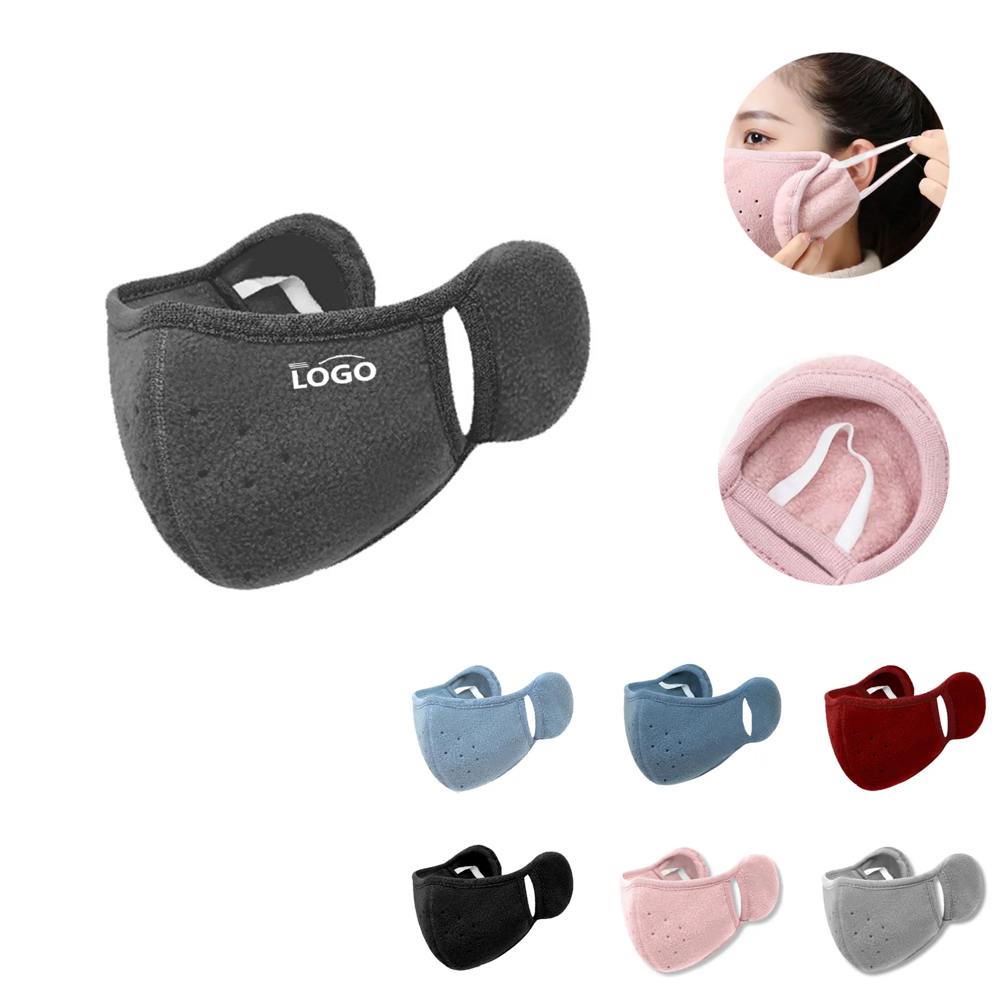 MOQ50 Winter Fleece Breathable Ear and Face Warmer 4