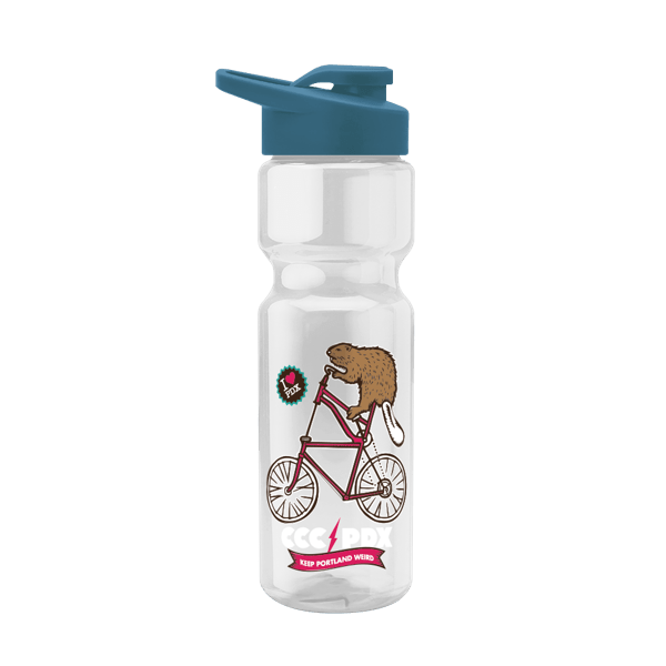 Blazer 28oz Transparent Bike Bottle w/Drink-thru Lid 2346