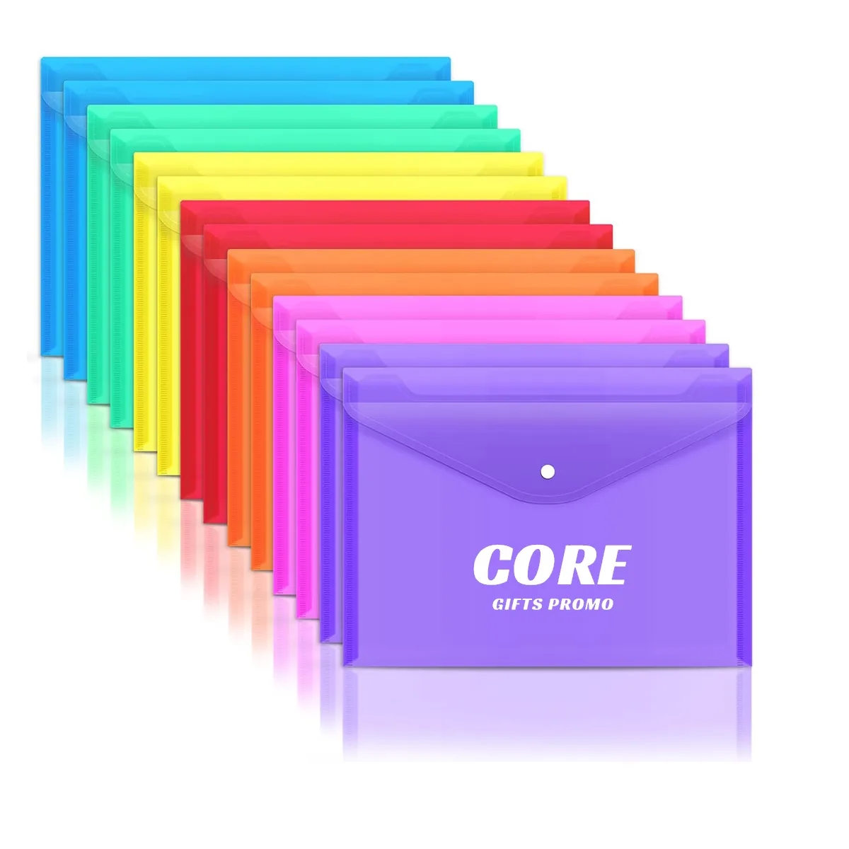 Clear Document Folders with Snap Closure 3