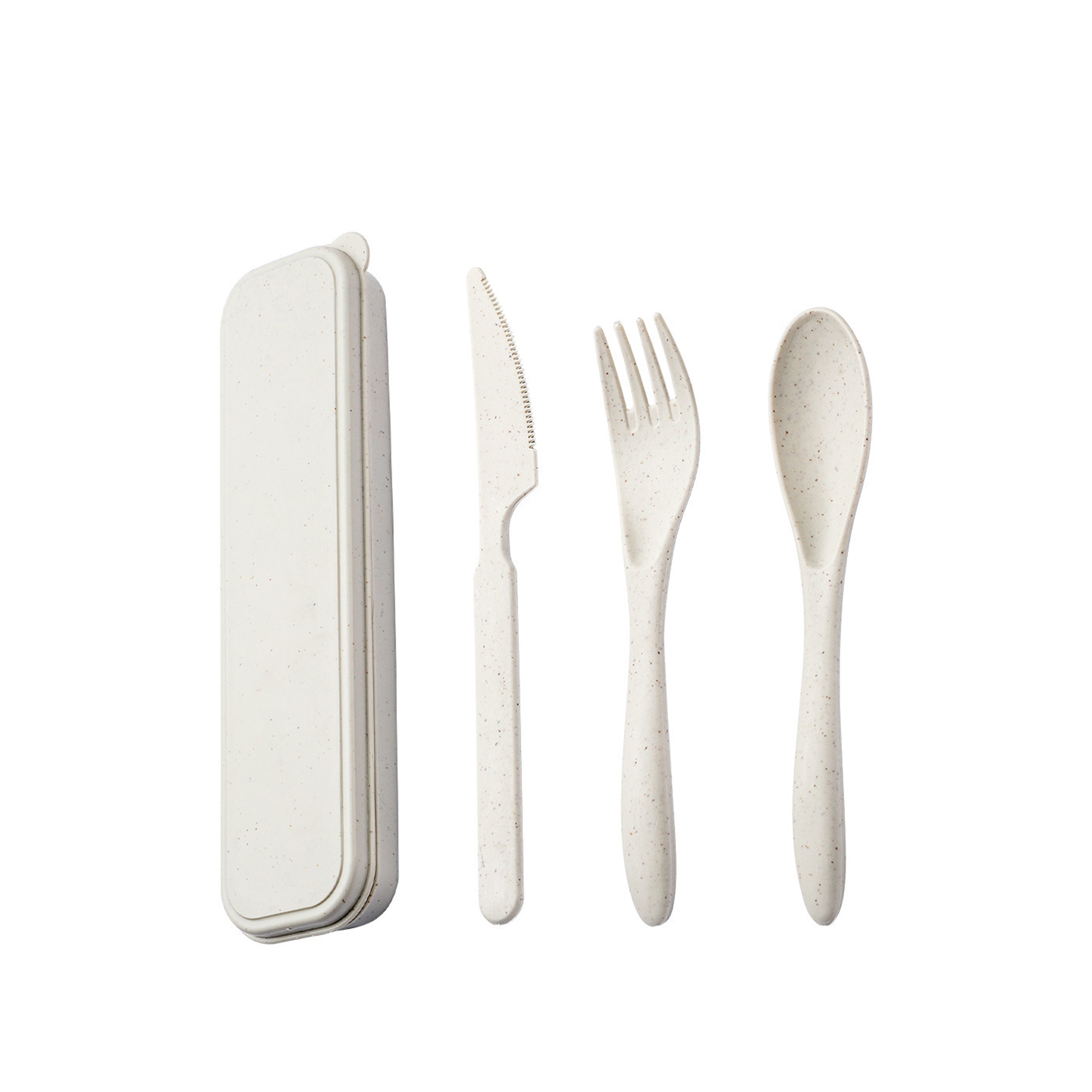 Wheat Straw Cutlery Travel Set With Carry Case 11