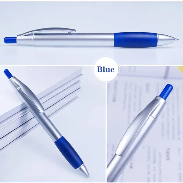 Rubber Grip Plastic Ballpoint Pen 9