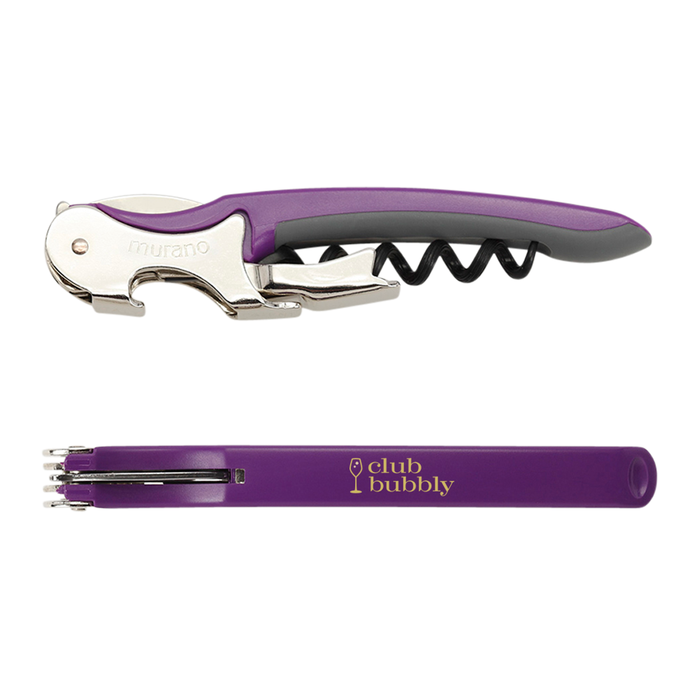 Murano Soft-Touch Italian Two-Step Waiters Corkscrew 12