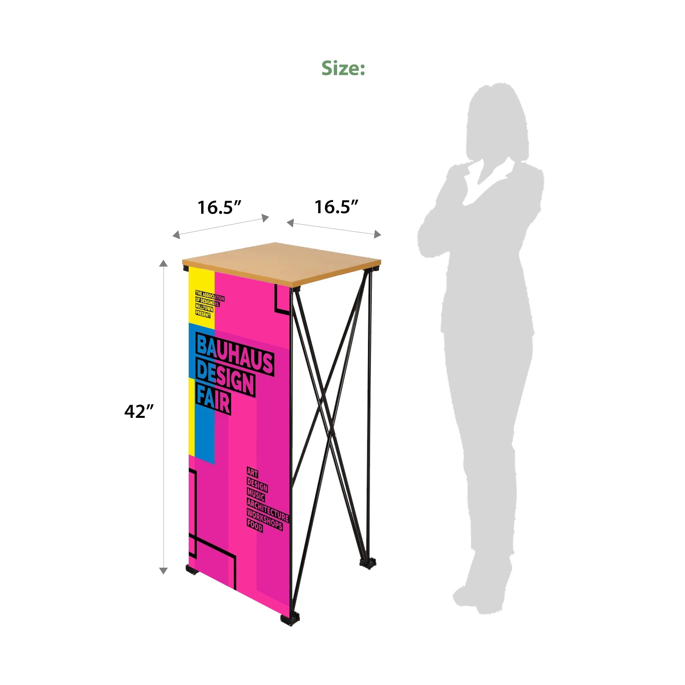 Straight Portable Podium Kit - Banner + Hardware 5