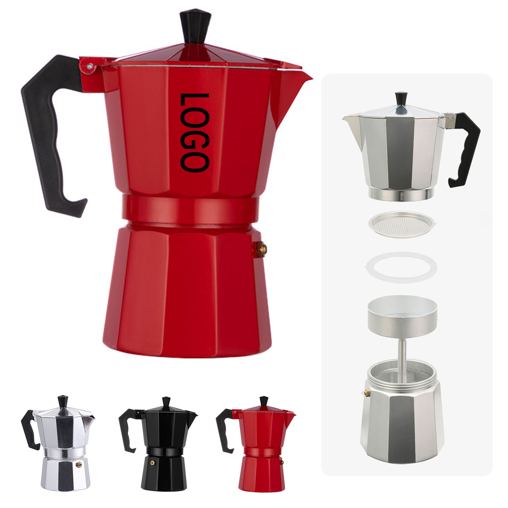 3 Cup Stovetop Espresso Maker Italian Style Coffee Pot 3