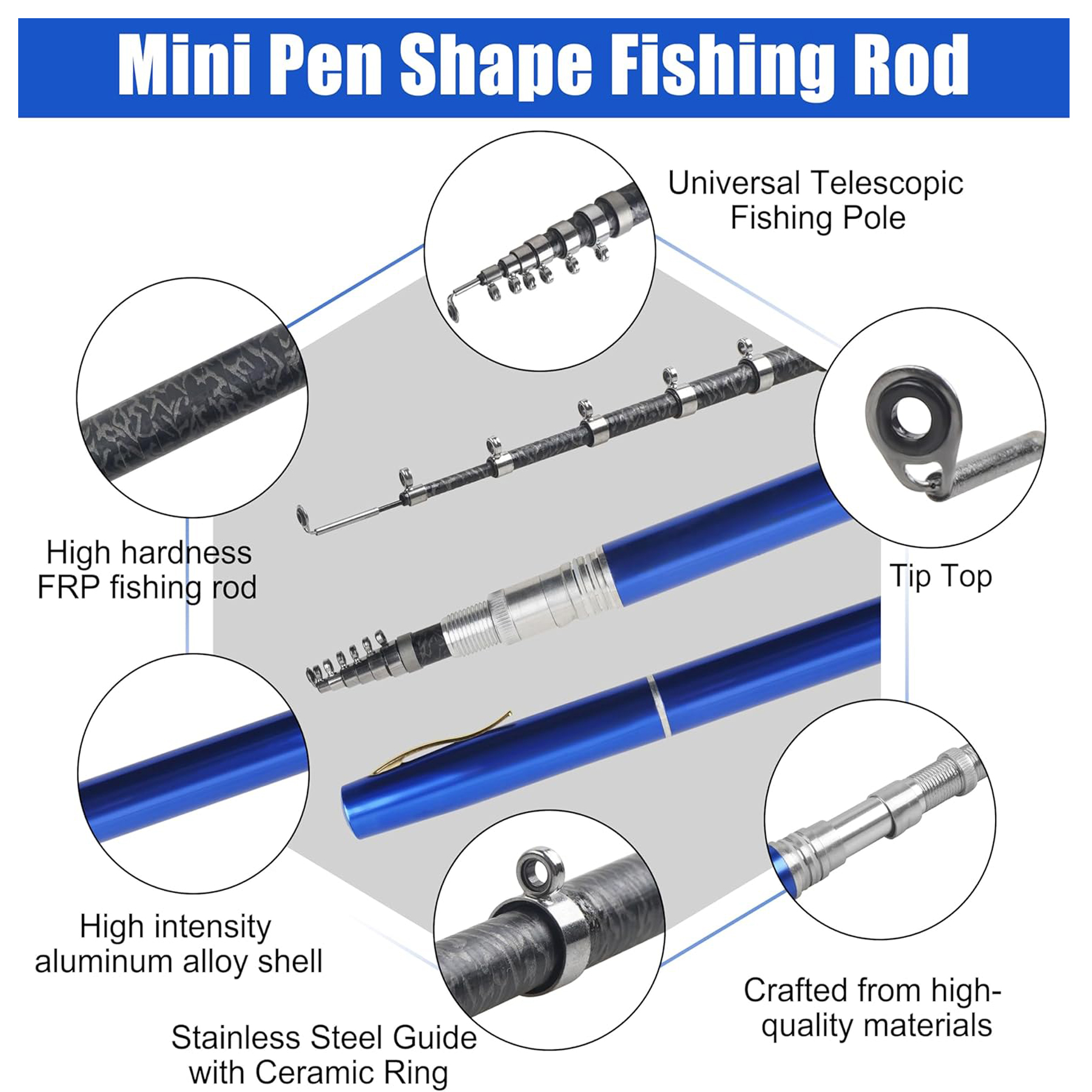 Portable Telescopic Fishing Rod Kit 2