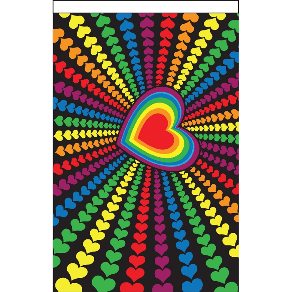 Rainbow Hearts Deluxe Garden Flag 1