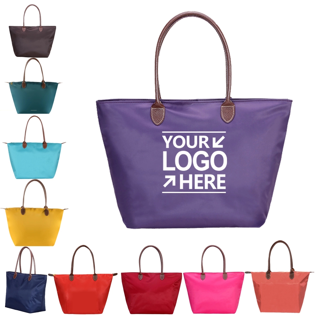 Waterproof Nylon Tote Bag - Shopper Handbag 1