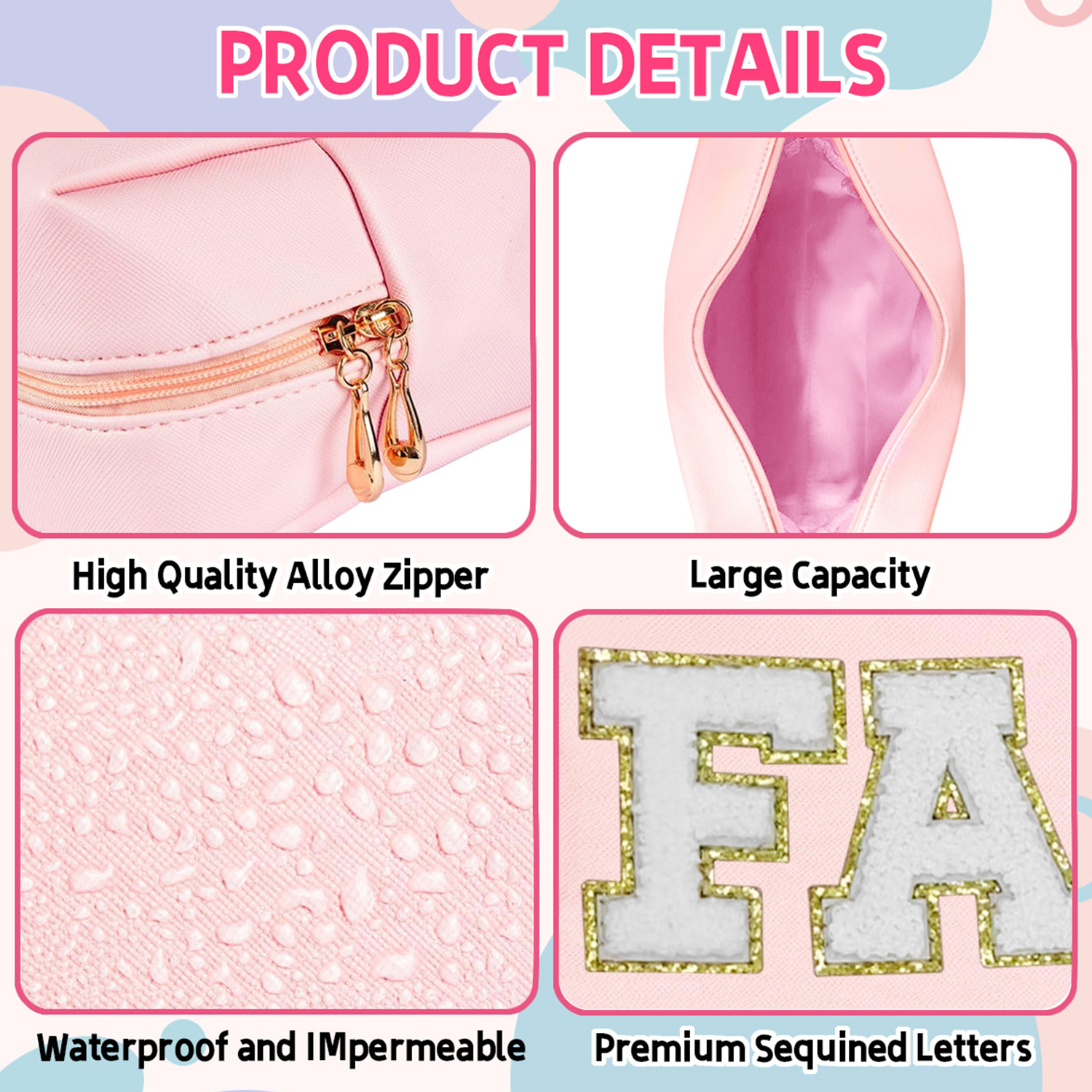 Outdoor Travel Storage Bag Set w/ Letter Design 4