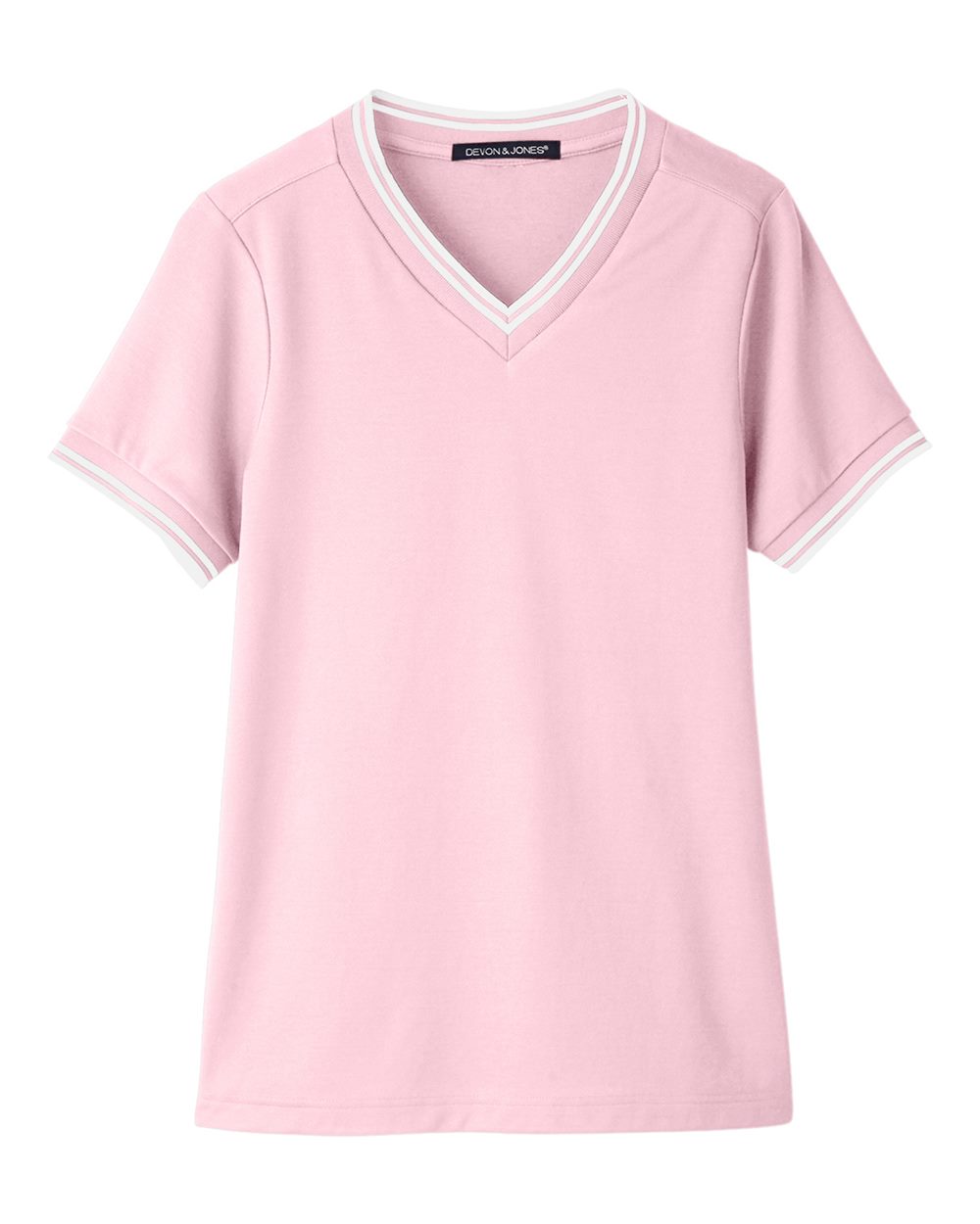 Women's CrownLux Performance® Plaited Tipped V-Neck Shirt - DG20CW 9