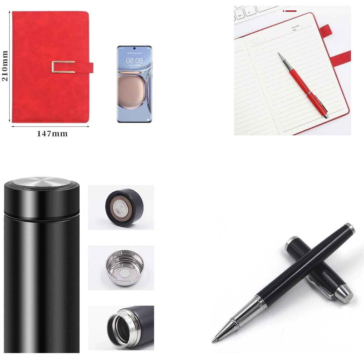 Gifts Set With Water Bottle Notebooks Pen 3