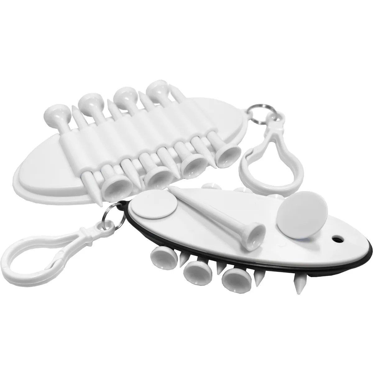 Golf Ball Tee Holder W/ Keychain Marker Key Tag 6