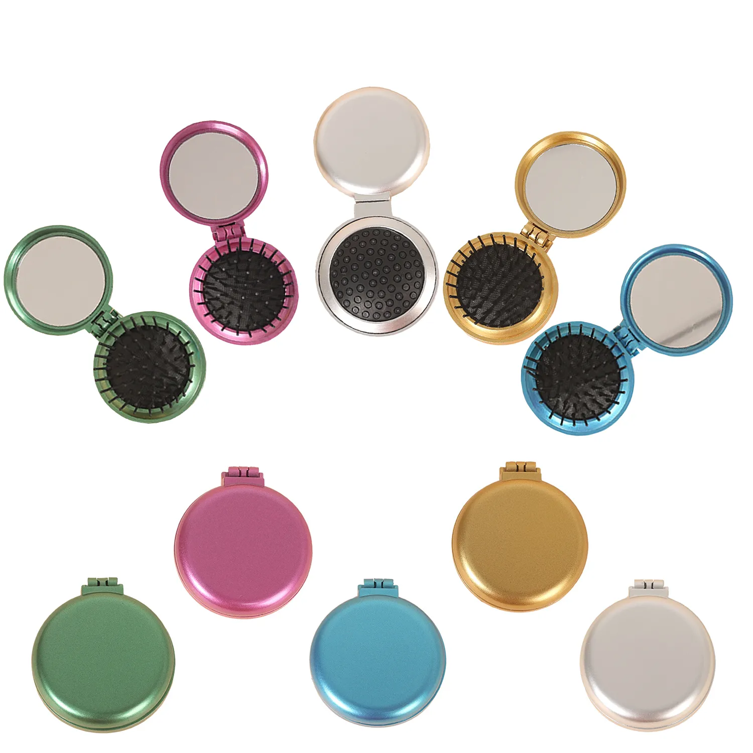 Travel Mirror Hair Brushes 4