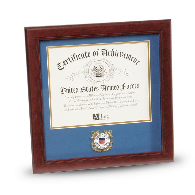 U.S. Coast Guard Medallion 8-Inch by 10-Inch Certificate Frame 2