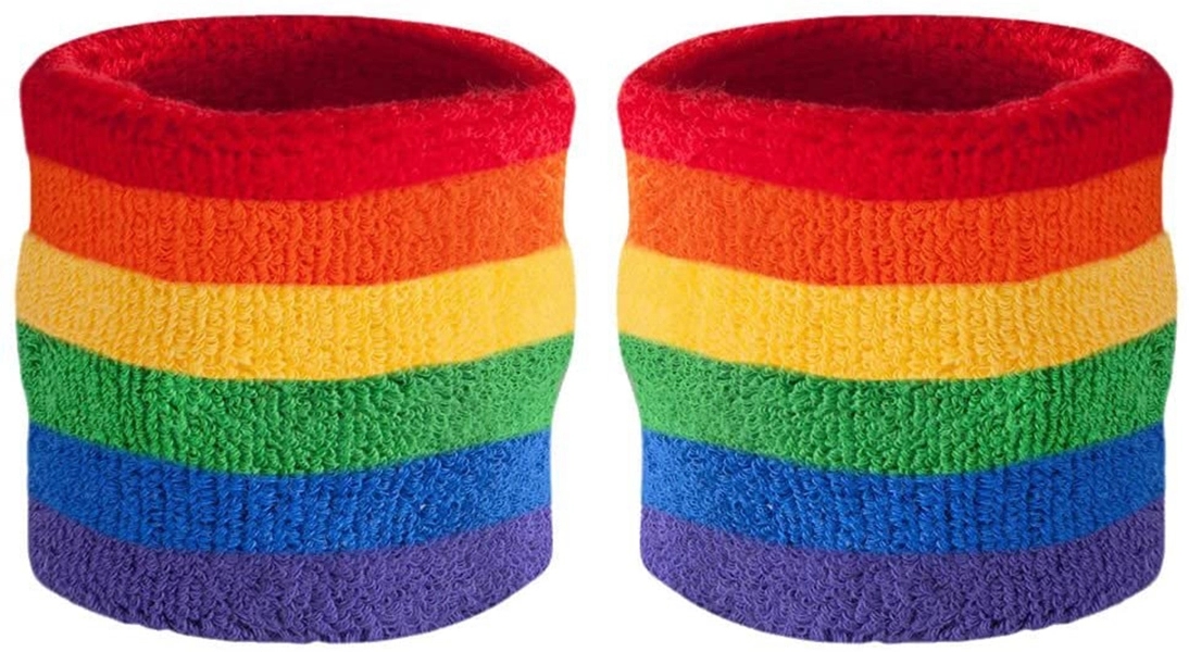 Rainbow Sweat Wristband 1