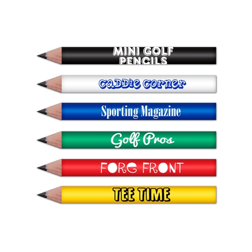 Mini Round Golf Pencils 3 ½” Pre-Sharpened