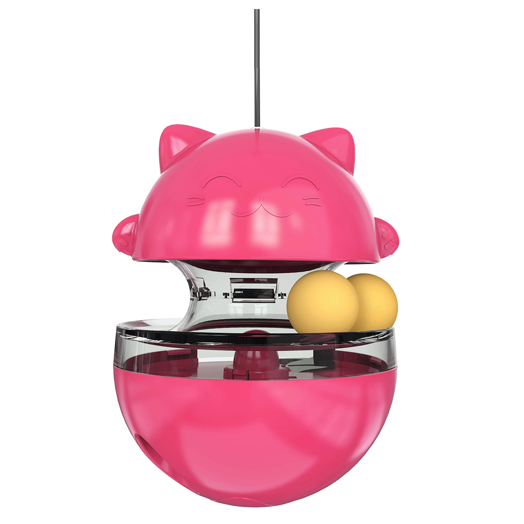 Plastic Cat Toys Kitty Food Dispenser Ball Indoor 2