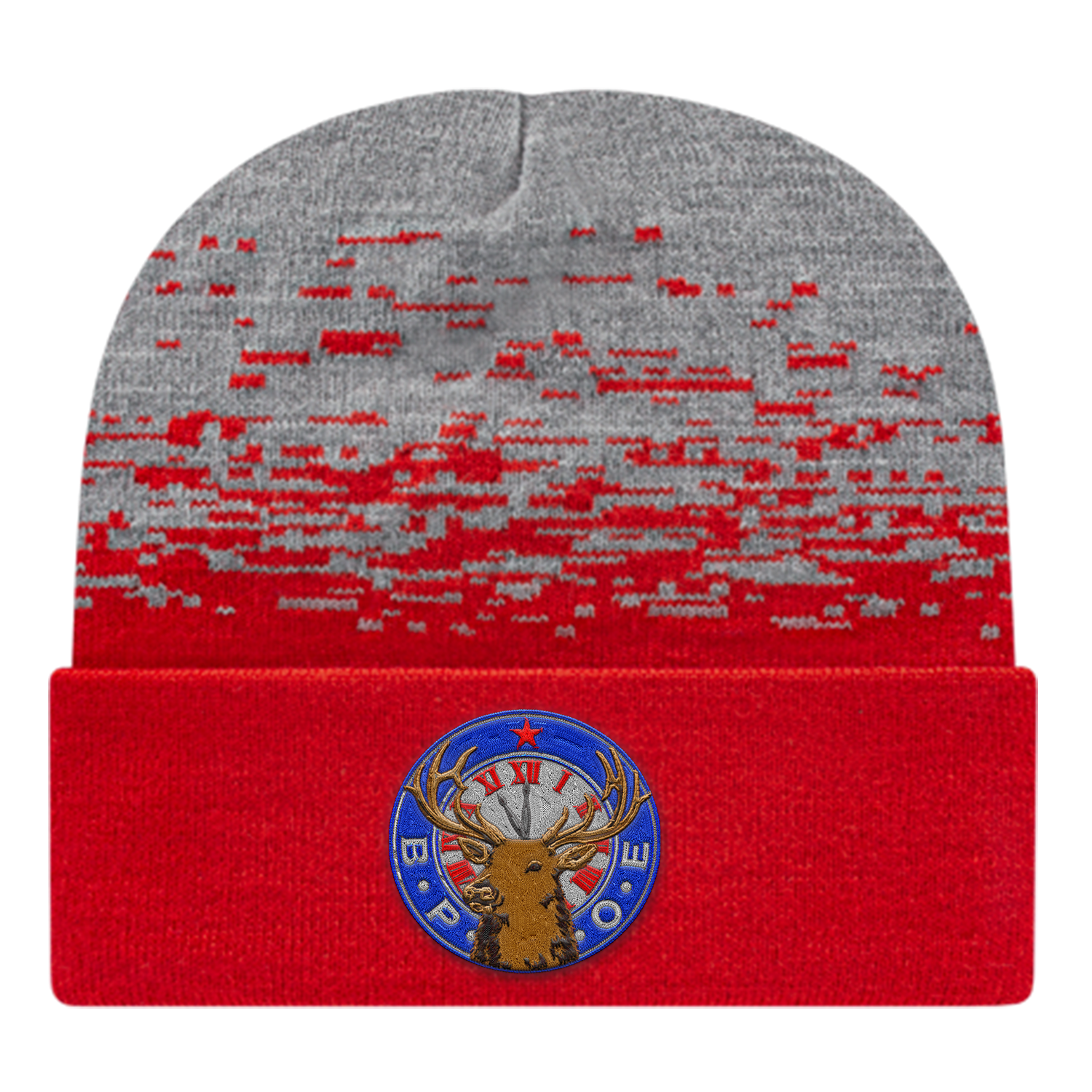 C A Static Pattern Knit Cap With Cuff 20