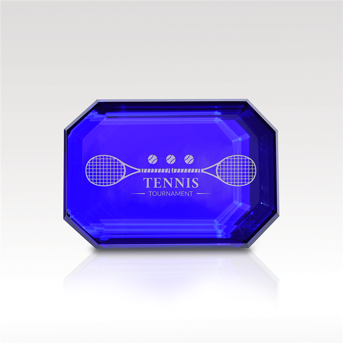 Sapphire Optical Crystal Paperweight 4