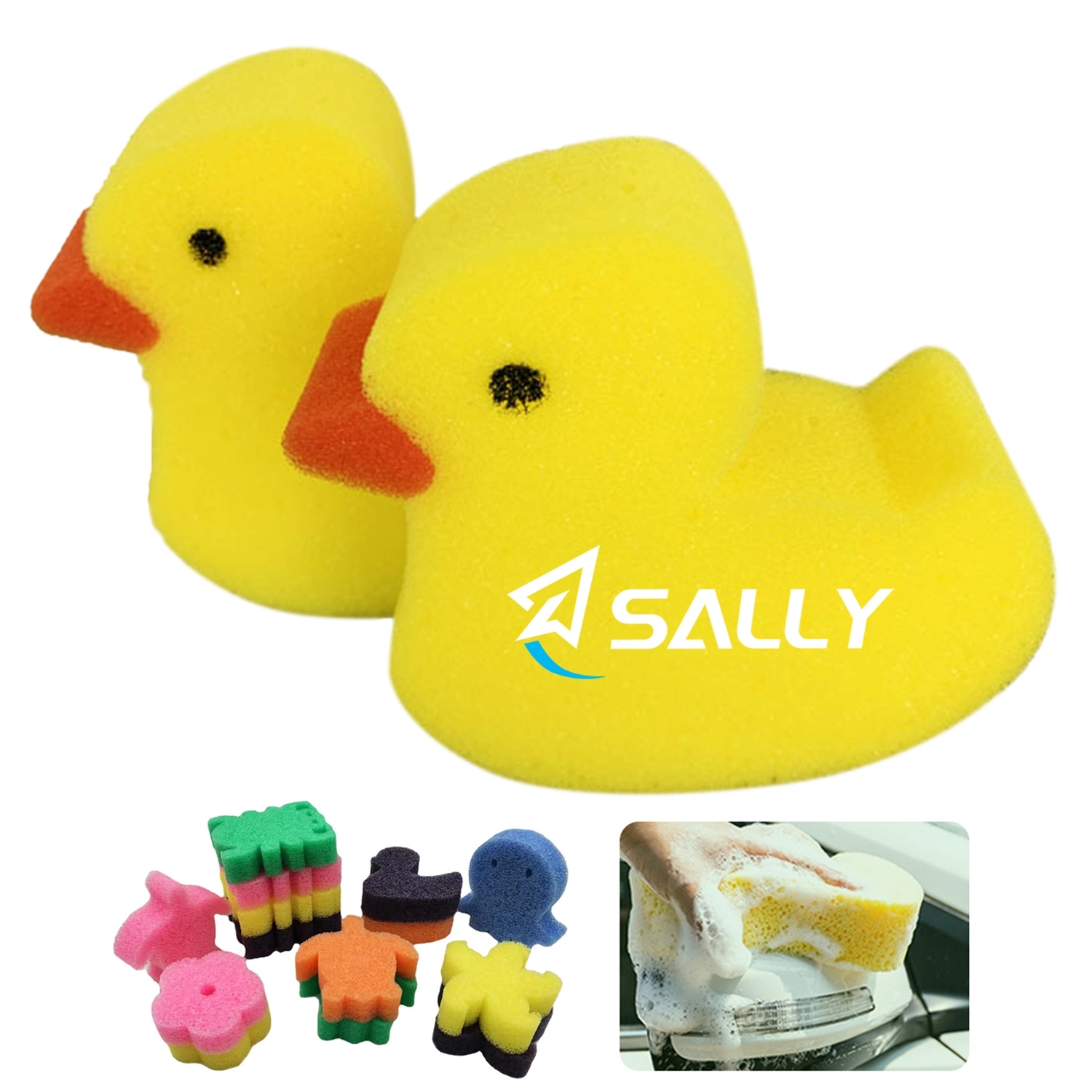 Cartoon Bath Room Little Yellow Duck Sponge 2
