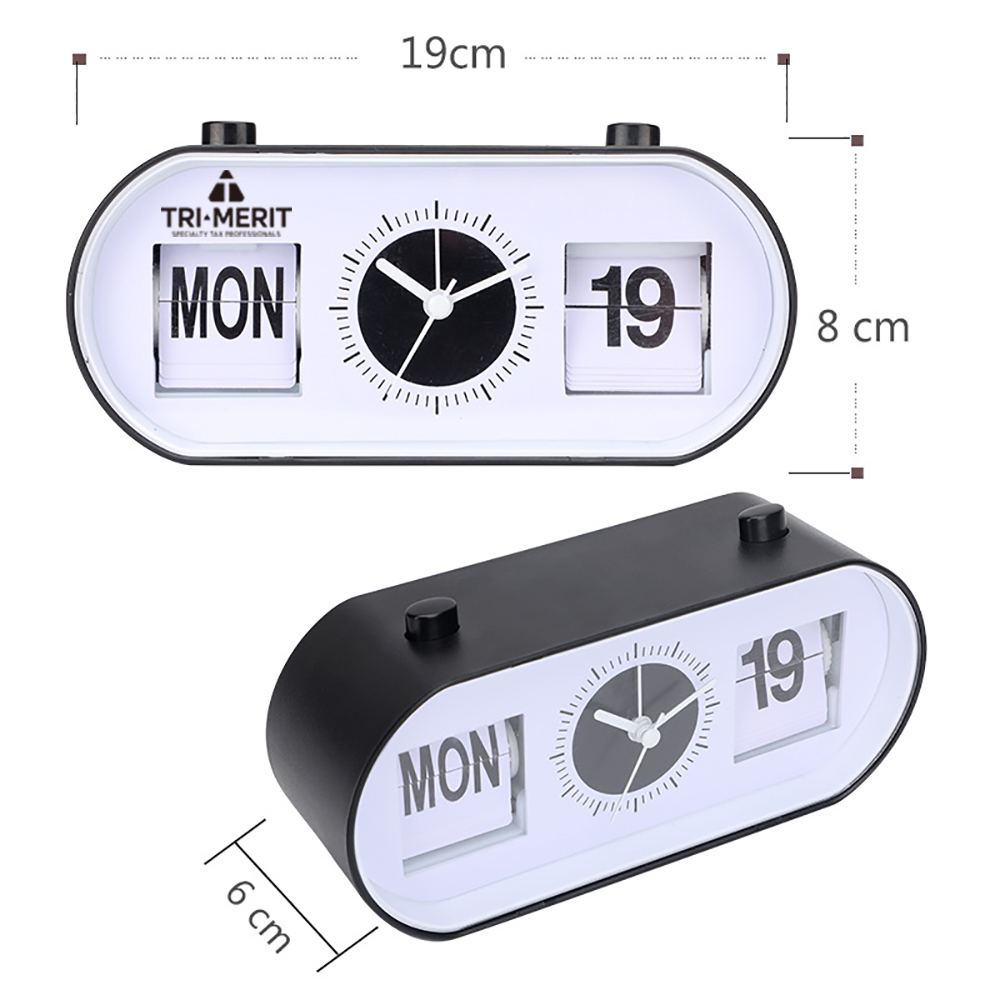 Manual Page Turning Table Clock 2