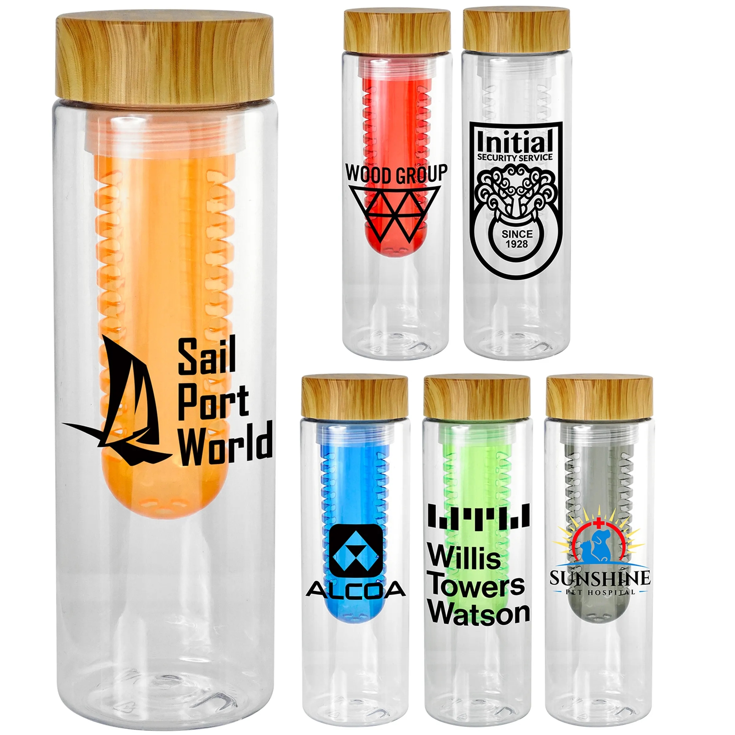 Bamboo Pattern 24 oz. Recycled Bottle With Fruit Infuser