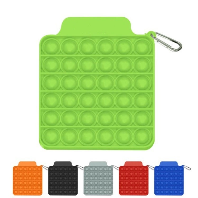 Square Popper Silicone Fidget Toy with Keychain 2