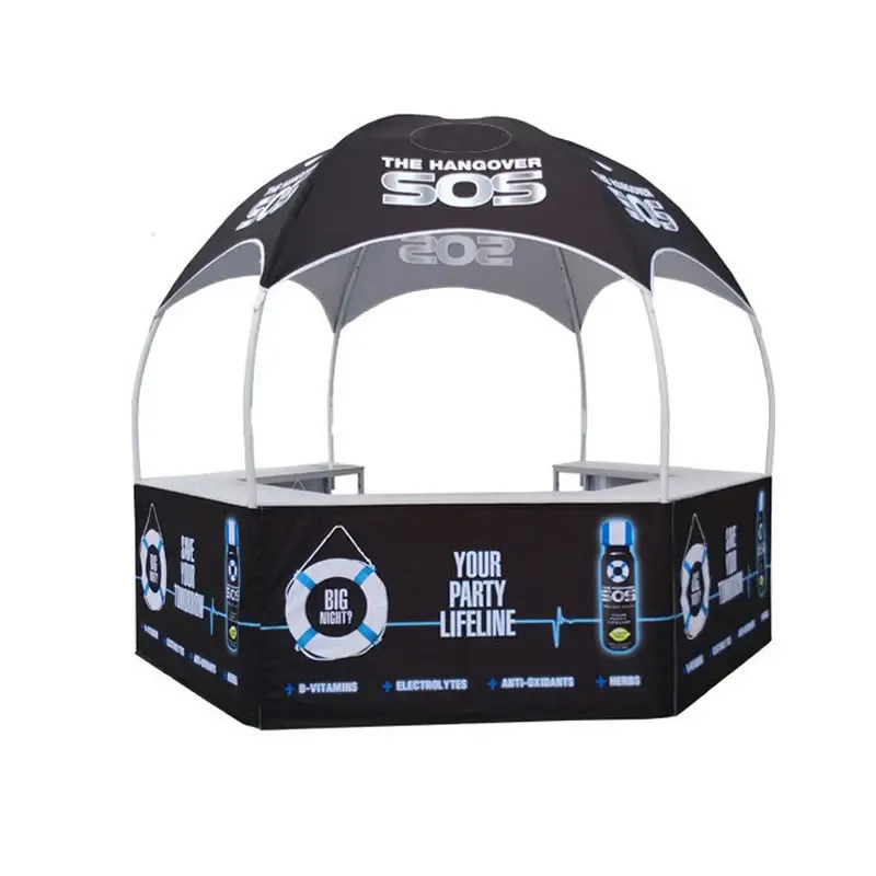 Custom Printing Advertising Trade Show Hexagon Kiosk Tent 2