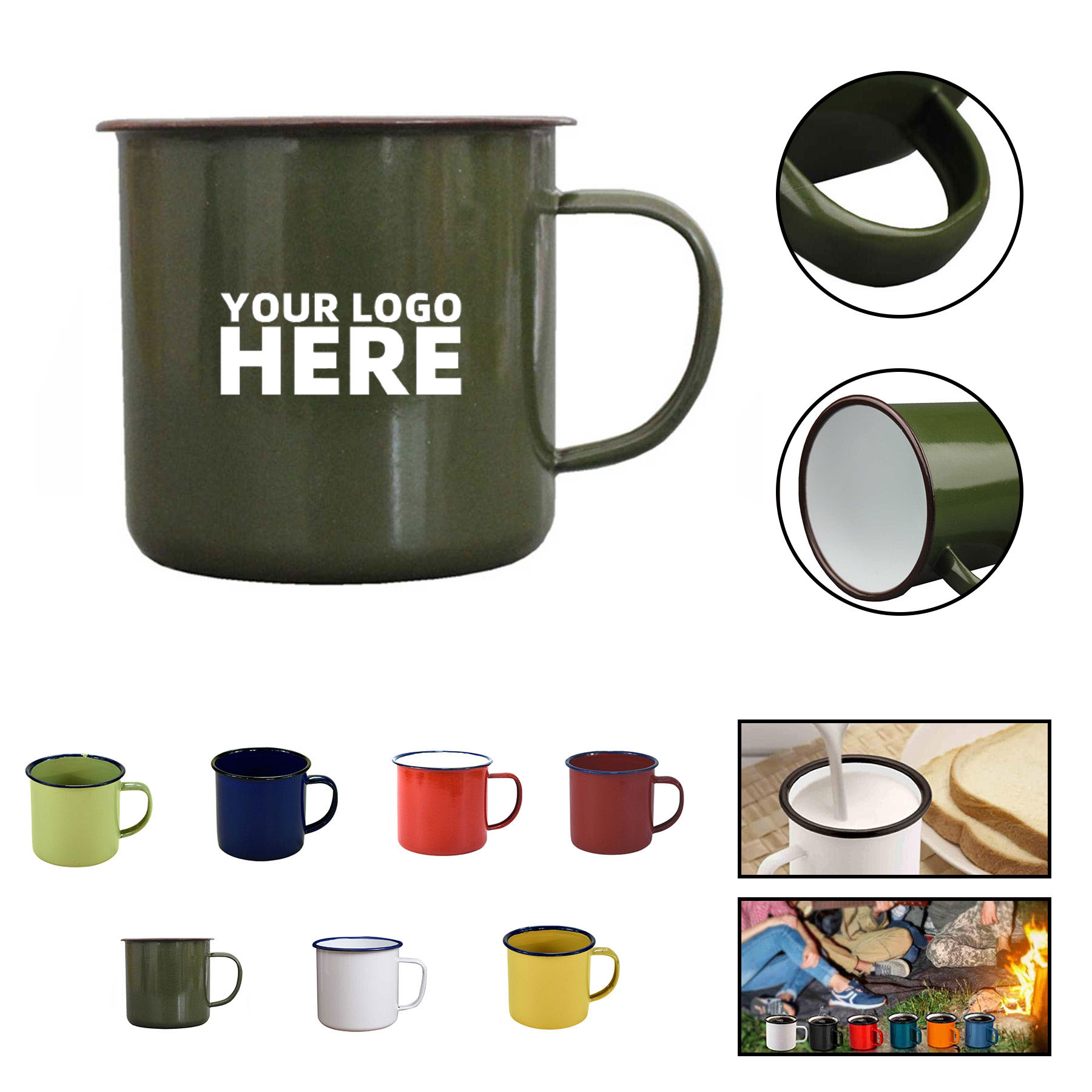 8oz Enamel Coffee Mug 2