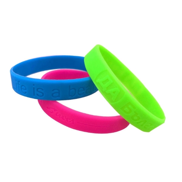 Debossed Silicone Wrist Bands 3