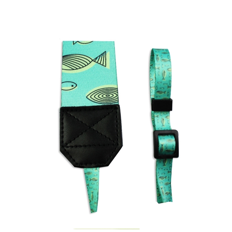Custom Polyester and Leather Cut logo Camera Straps 2
