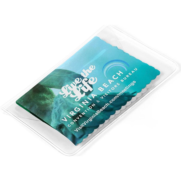 Large Ultra Opper Fiber® Microfiber Cleaning Cloth in Vinyl Pouch (8"x8") - Full-Color