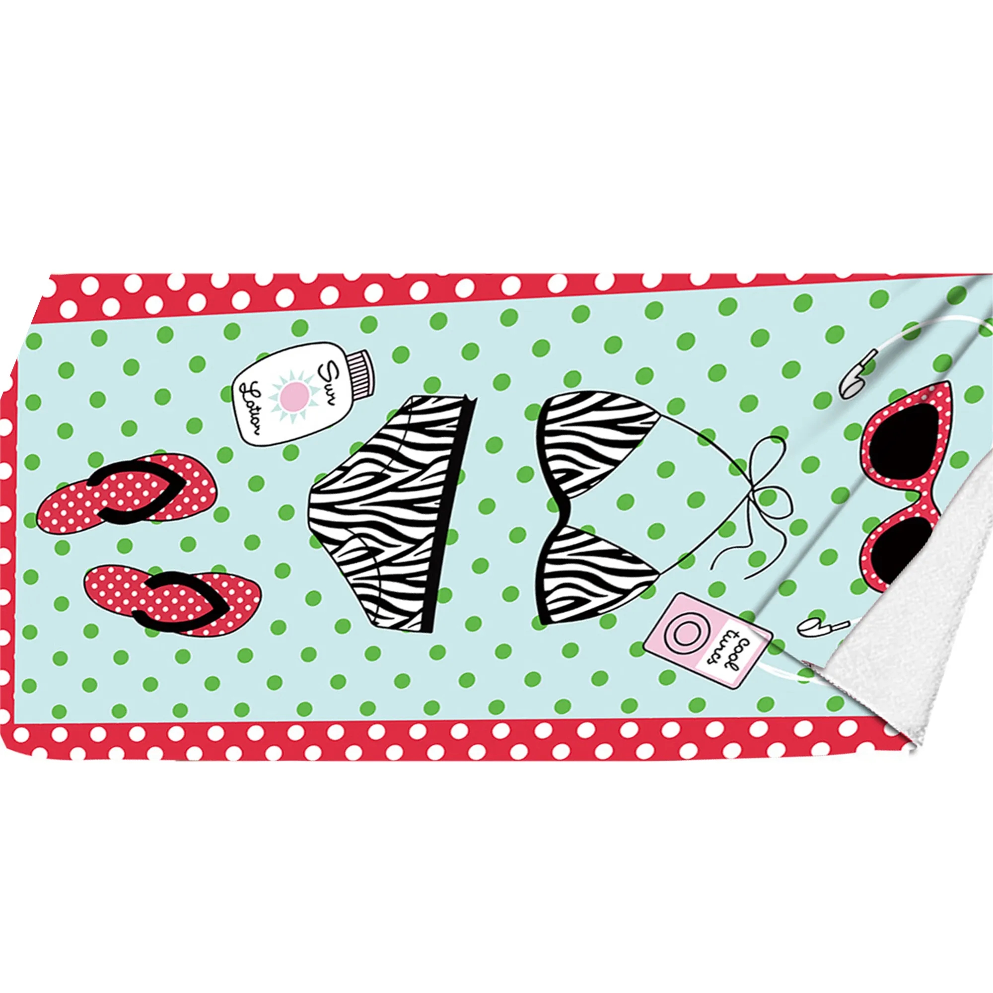 Sublimated Microfiber Thin Full Color Beach Towel 3