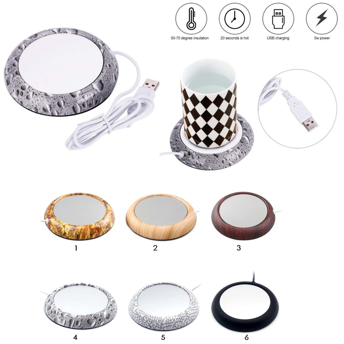 iBank ® USB Cup Warmer, Coaster Coffee Mug Warmer