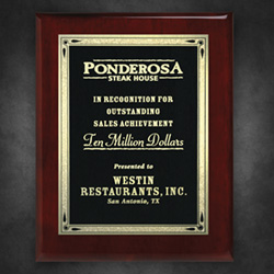 Aberdeen Rosewood Plaque with Lasered Plate 4