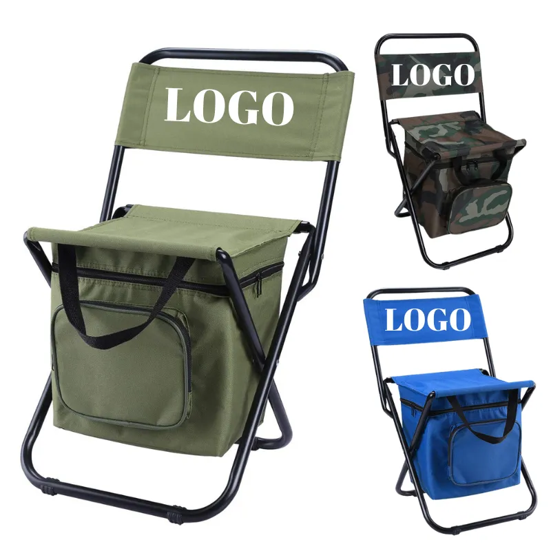 3-in-1 Portable Folding Chair Insulated Ice Bag and Backrest 2