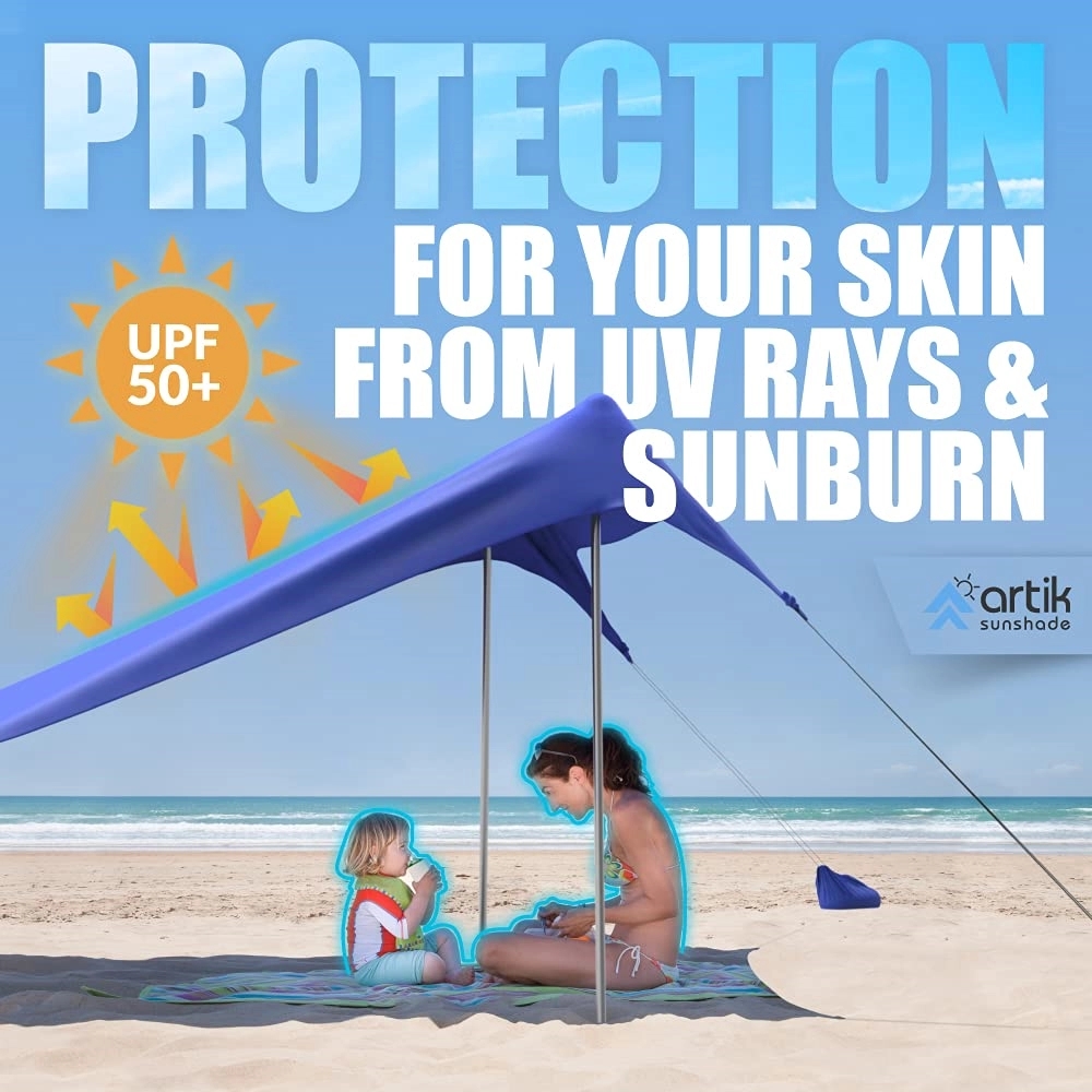 Pop Up Beach Tent Sun Shade for Camping Trips 4