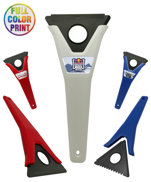3-in-1 Ice Scraper with Interchangeable Blades - Full Color Dome Print 2