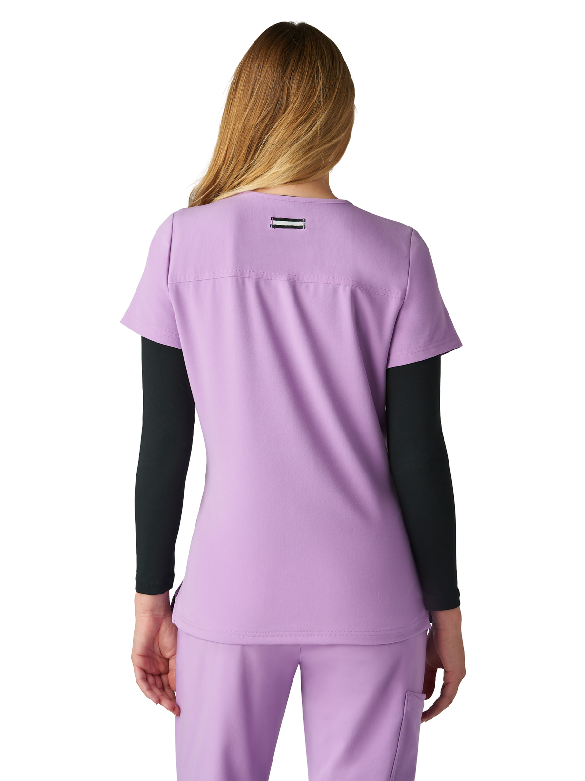 koi - Next Gen - Women's Three-Pocket Wide V-Neck Stretch Hustle and Heart Top 58