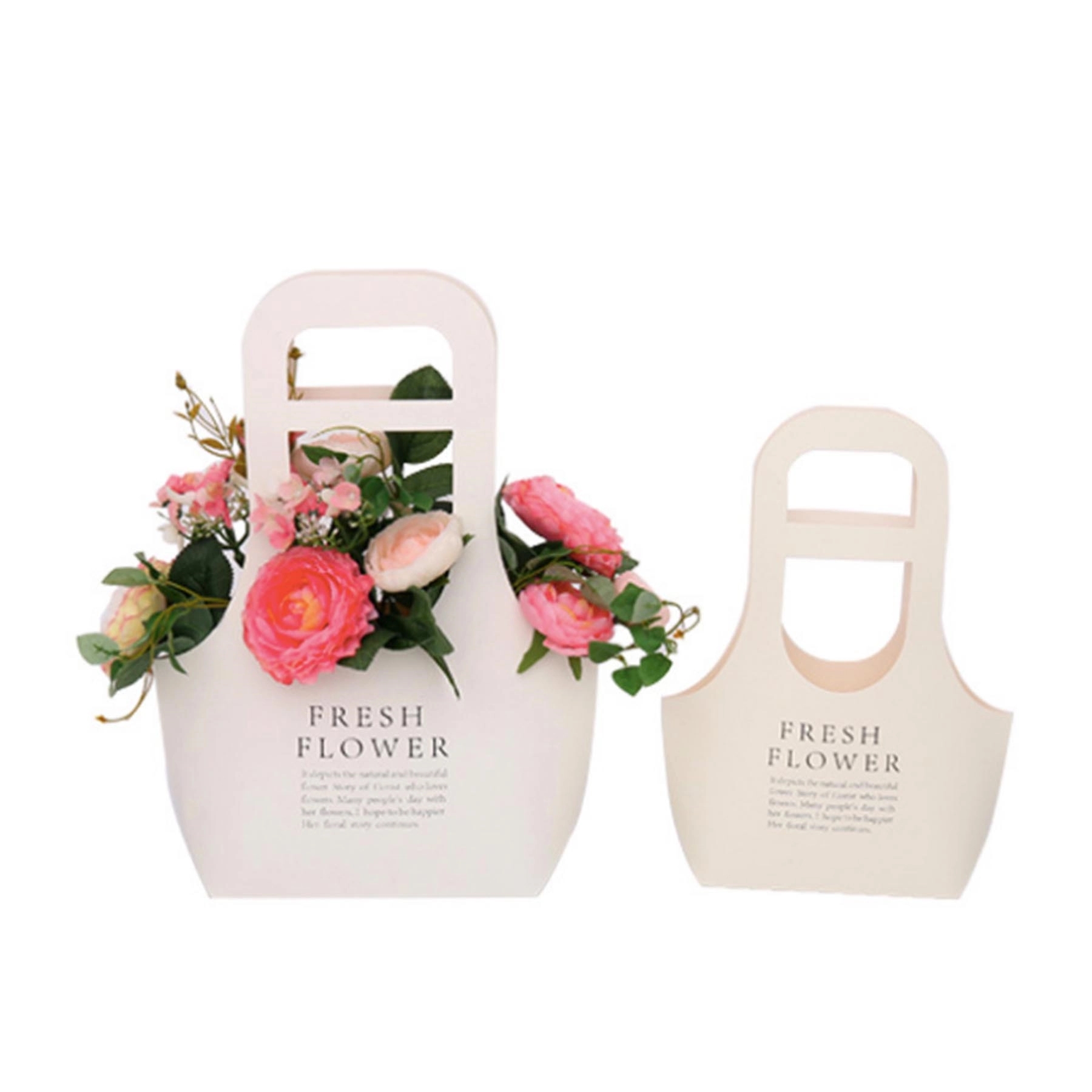 Cute Kraftpaper Flower Basket 4