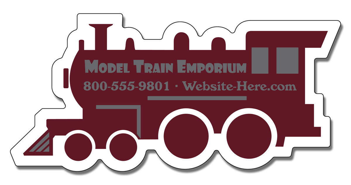Magnet - Train Engine / Locomotive Shape (4x1.9) - 25 Mil. 4