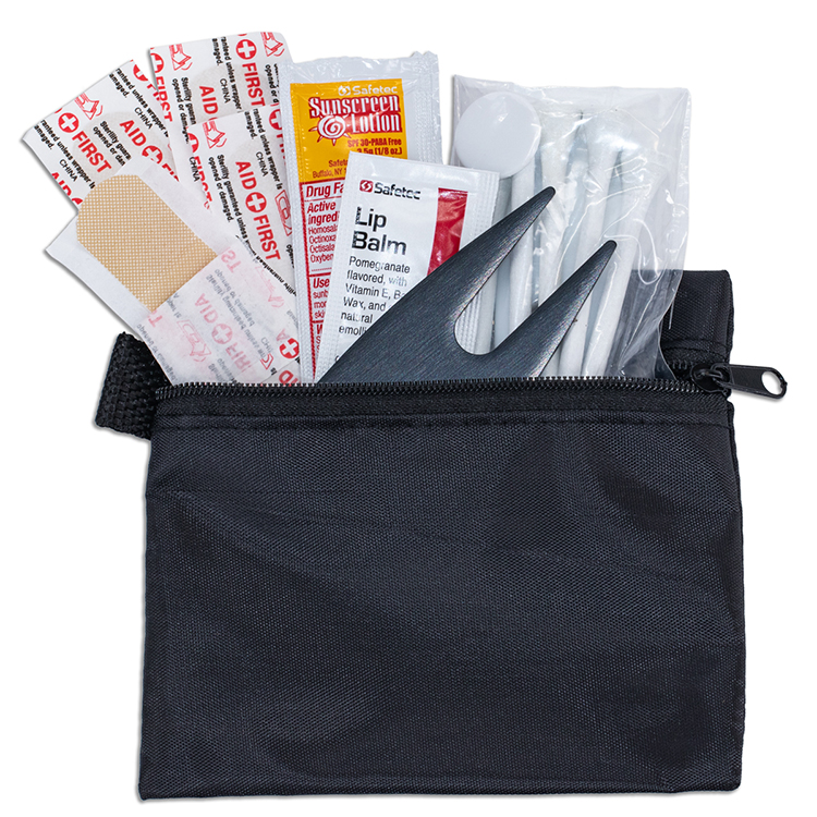 "DEL MONTE" 14 Piece Golf Kit Components inserted into Zipper Pack 4