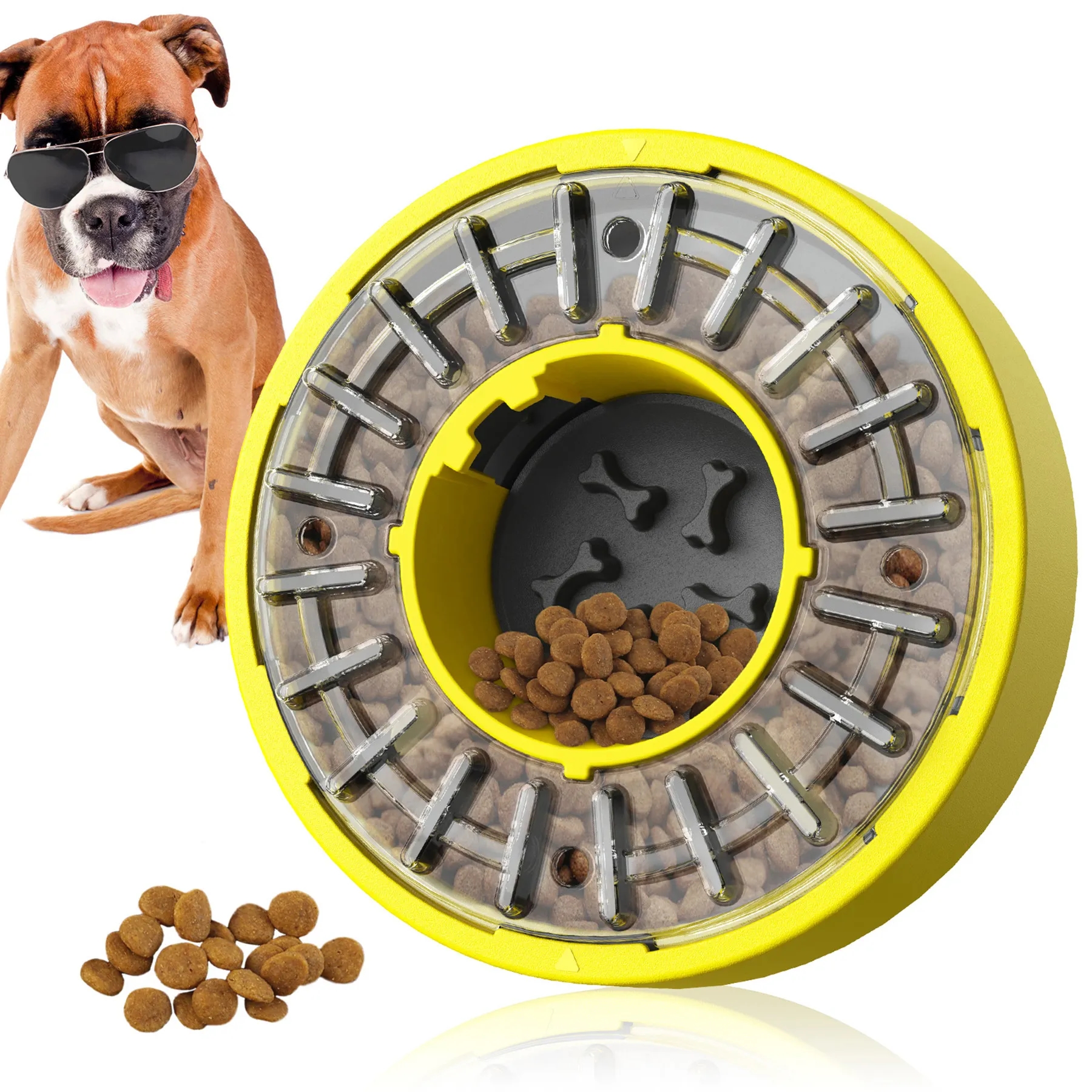 Plastic Puzzle Rotates The Leaky Dog Bowl 9