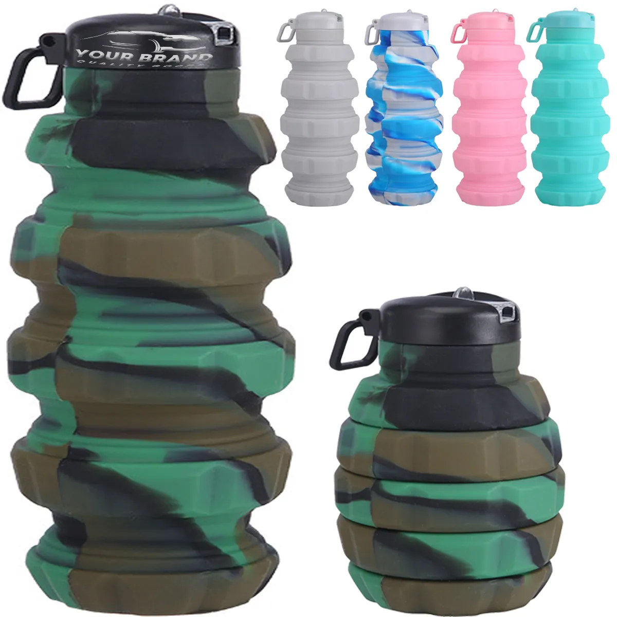 Folding Spiral Reusable Decompress Portable Sports Kettle 3