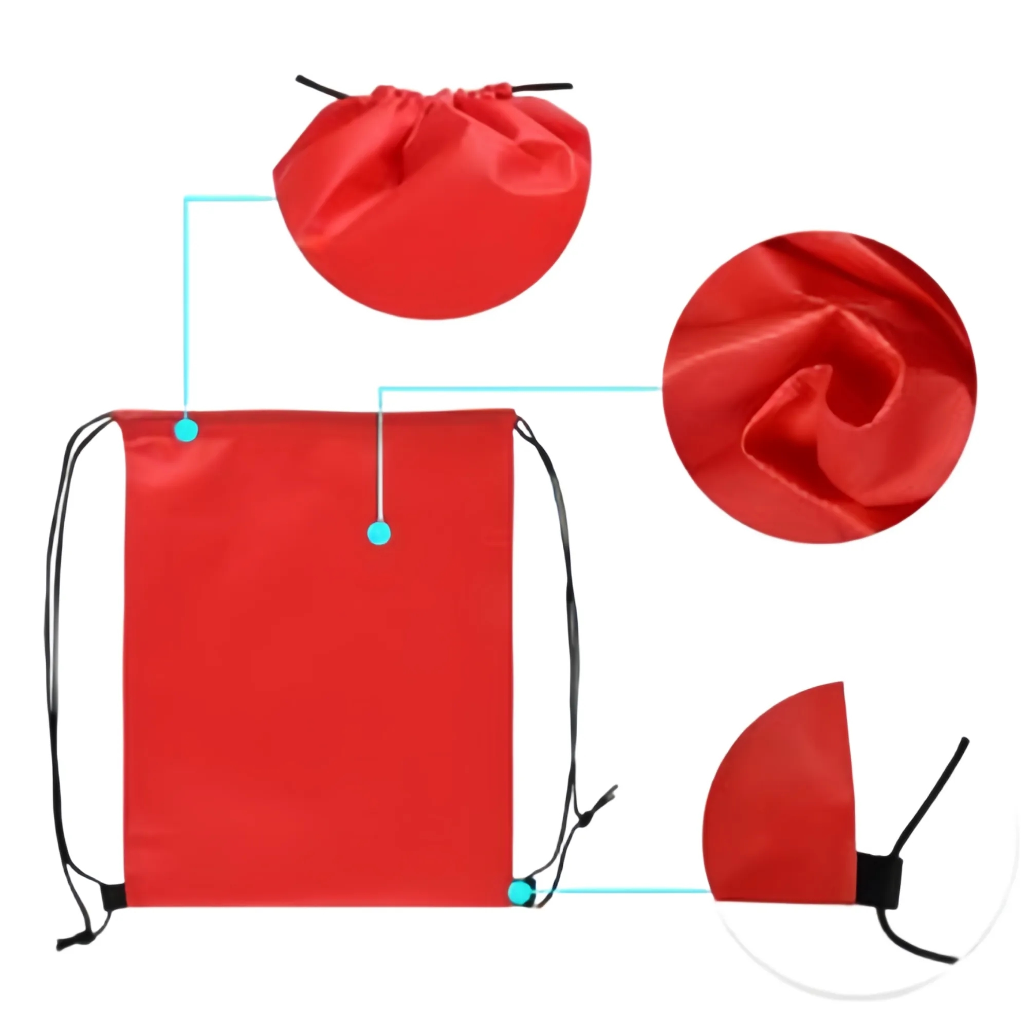 Non-Woven Drawstring Backpack 14" X 18" 3