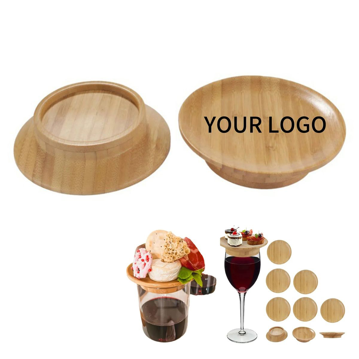 Wooden Wine Coaster With Circular Bottle Cover 2