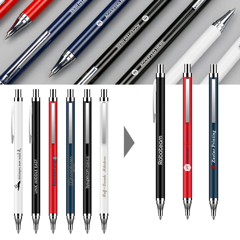 Custom Stainless Steel Ballpoint Pen Black Ink 2