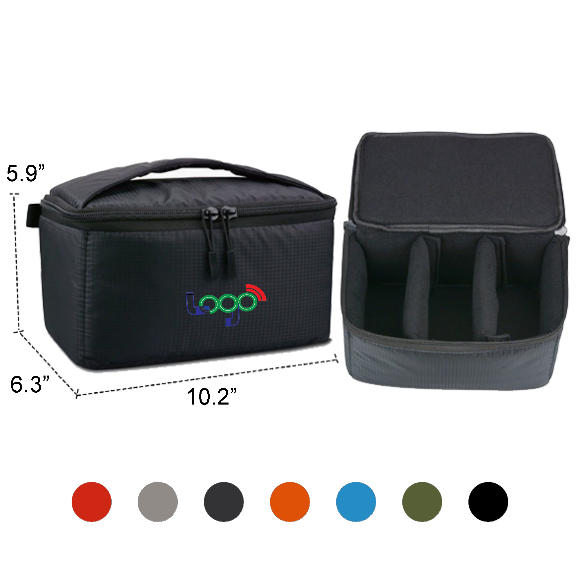 Padded Camera Insert Organizer with Dual Compartments 2
