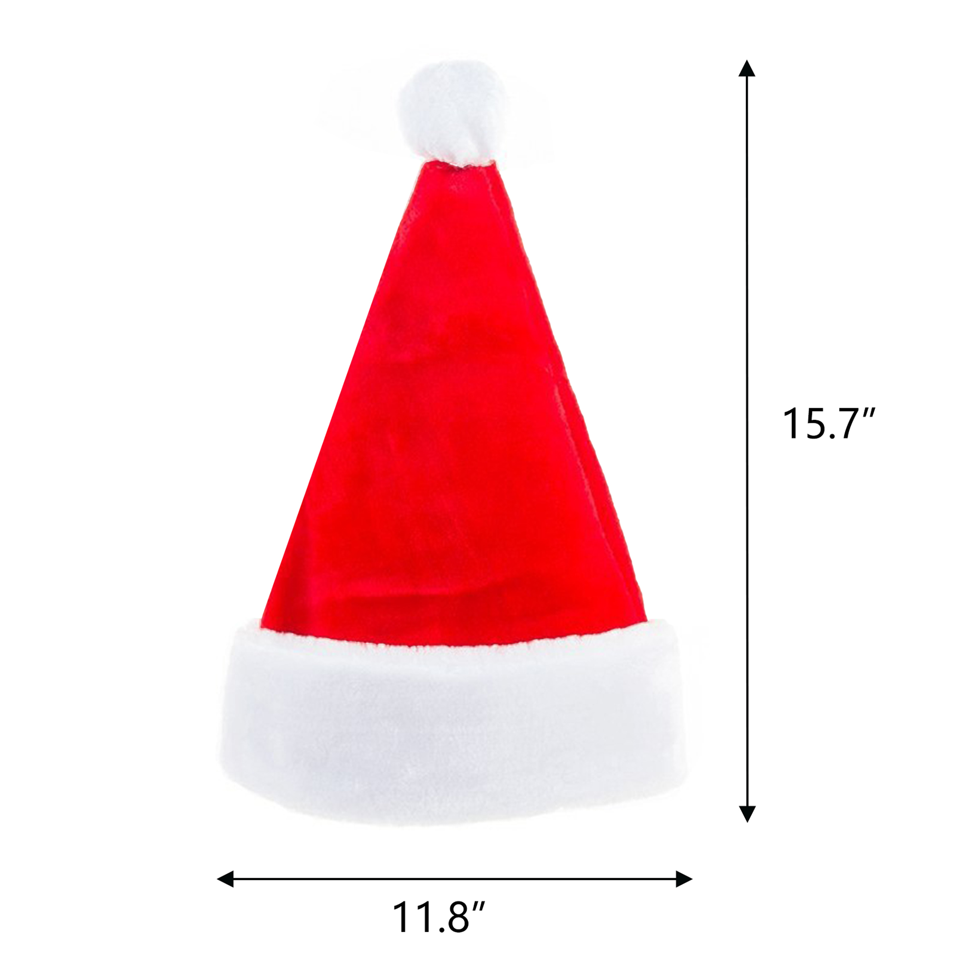 Short Plush Santa Hat 2