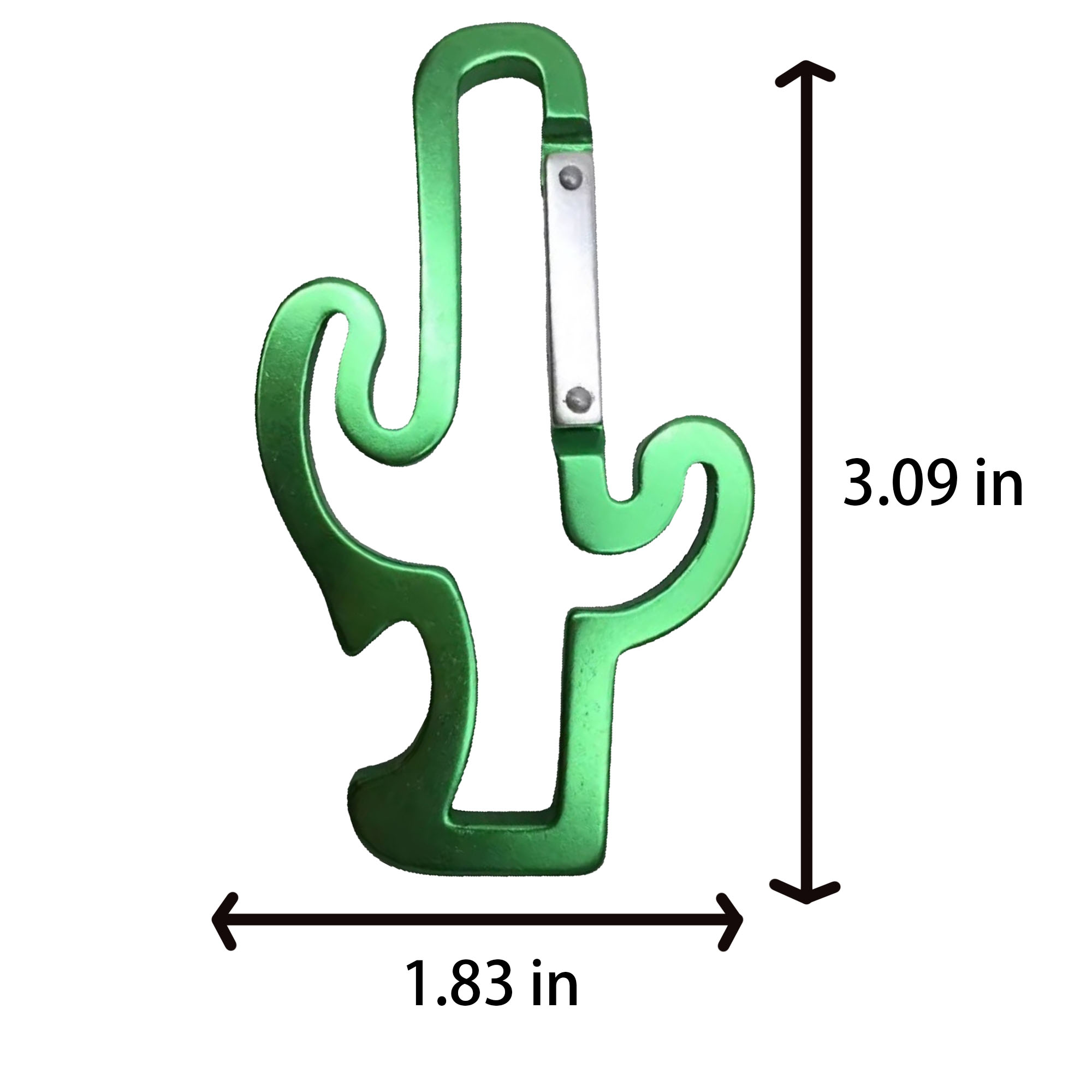 Steel Cactus Shaped Keychain Bottle Opener 2