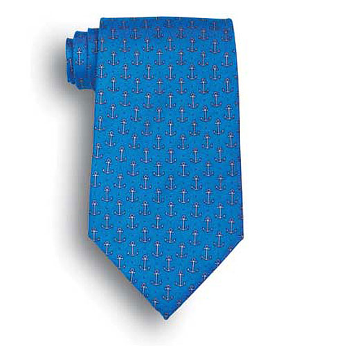 Anchors Navy Tie 2